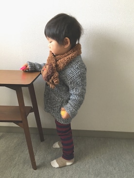 「90cm」｜「アイテム（その他アウター）」を使った、sooooo!!!さん（キッズ・90cm）の冬コーディネート