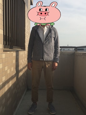 「adidas CONSORTIUM（アディダスコンソーシアム）のアイテム」を使った、BOOさん（メンズ・170cm）の春コーディネート