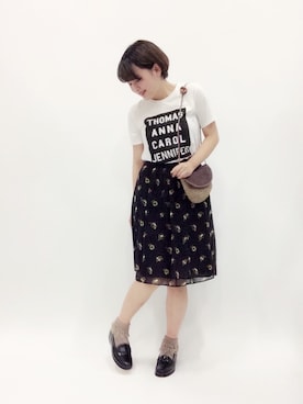 「EDDY GRACE（エディグレース）のアイテム」を使った、ななこさん（レディース・156cm）の春コーディネート