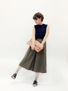 「LUCA/LADY LUCK LUCA（ルカ/レディラックルカ）のアイテム（パンツ）」を使った、ななこさん（レディース・156cm）の春コーディネート
