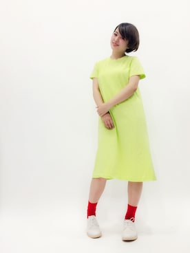 「45R（フォーティファイブアール）のアイテム（ワンピース/ドレス）」を使った、ななこさん（レディース・156cm）の春コーディネート