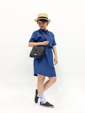 「SUPERGA（スペルガ）のアイテム（その他シューズ）」を使った、ななこさん（レディース・156cm）の春コーディネート