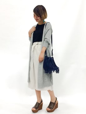 「Another Edition（アナザーエディション）のアイテム（シューズ）」を使った、ななこさん（レディース・156cm）の夏コーディネート
