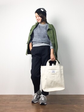 「ANOTHER BRANCH（アナザーブランチ）のアイテム（バッグ）」を使った、ななこさん（レディース・156cm）の夏コーディネート