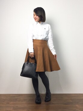 「EBELE MOTION（エベルモーション）のアイテム」を使った、ななこさん（レディース・156cm）の秋コーディネート