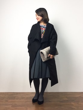 「Another Edition（アナザーエディション）のアイテム（その他アウター）」を使った、ななこさん（レディース・156cm）の秋コーディネート