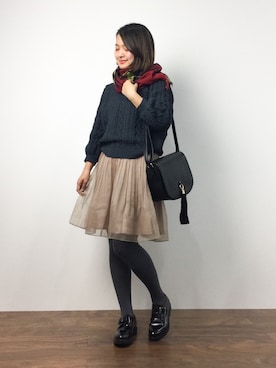 「CORNILLON（コルニヨン）のアイテム」を使った、ななこさん（レディース・156cm）の秋コーディネート