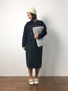 「INKKAS（インカス）のアイテム」を使った、ななこさん（レディース・156cm）の秋コーディネート