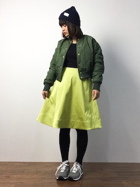 「YEVS（イーブス）のアイテム」を使った、ななこさん（レディース・156cm）の秋コーディネート