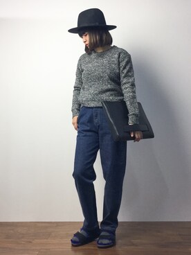 「Another Edition（アナザーエディション）のアイテム（シューズ）」を使った、ななこさん（レディース・156cm）の秋コーディネート