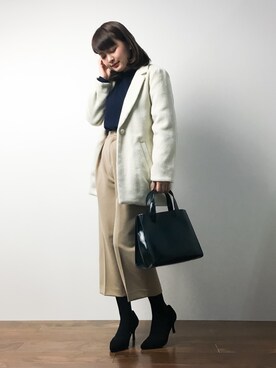「cache cache（カシュ カシュ）のアイテム」を使った、ななこさん（レディース・156cm・20代）の冬コーディネート