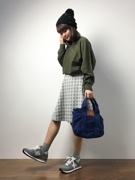 「PEACH JOHN（ピーチジョン）のアイテム」を使った、ななこさん（レディース・156cm）の冬コーディネート