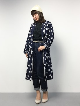 「SINDEE（シンディー）のアイテム」を使った、ななこさん（レディース・156cm）の冬コーディネート