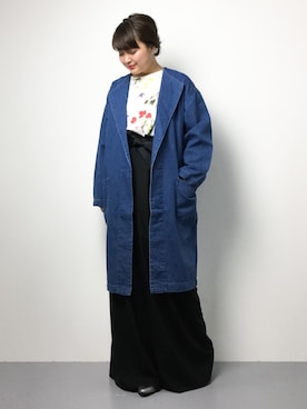 「SINDEE（シンディー）のアイテム」を使った、ななこさん（レディース・156cm）の冬コーディネート