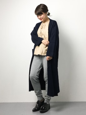 「Mila Owen（ミラオーウェン）のアイテム（その他アウター）」を使った、ななこさん（レディース・156cm）の冬コーディネート