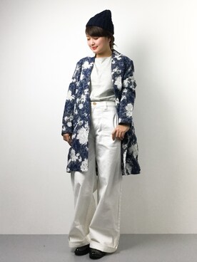 「アイテム（チェスターコート）」を使った、ななこさん（レディース・156cm・20代）の春コーディネート
