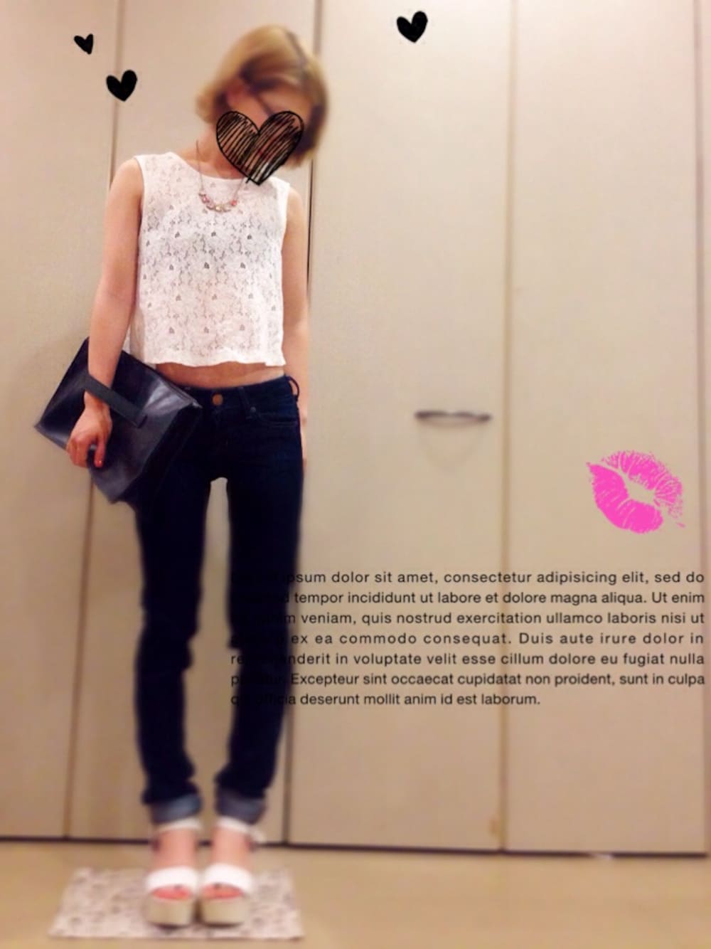 「#スキニー、#クラッチバック、＃デニム、#WEARBOOKエントリー」｜「LOWRYS FARMのヒールサンダル２ 548172（サンダル、ホワイト系）」を使った、a i r i ❁さん（レディース・153cm）の夏コーディネートの1枚目の写真