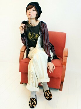「RAY CASSIN（レイカズン）のアイテム（オールインワン・サロペット）」を使った、ＡＫＩＫＯさん（レディース・167cm）の夏コーディネート