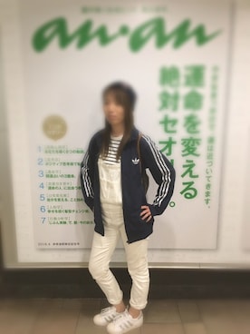 「YAHKI（ヤーキ）のアイテム（サロペット/オーバーオール）」を使った、riiiiinaさん（レディース・167cm）の春コーディネート