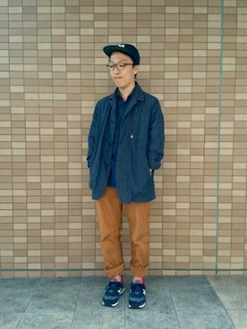 「学校」｜「アイテム（ブルゾン）」を使った、mamezouさん（メンズ・160cm）の秋コーディネート