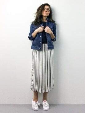 「TIENS ecoute（ティアンエクート）のアイテム（ジャケット/アウター）」を使った、..HK..さん（レディース・159cm）の春コーディネート