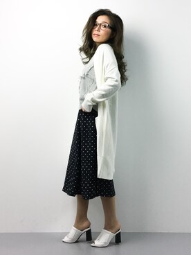 「STRAWBERRY-FIELDS（ストロベリーフィールズ）のアイテム（カーディガン/ボレロ）」を使った、..HK..さん（レディース・159cm）の春コーディネート