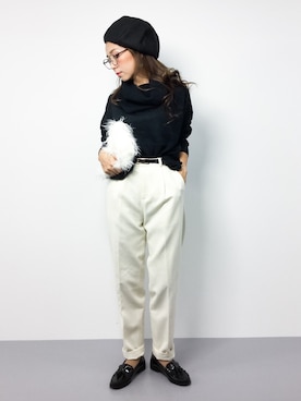 「SLOBE IENA（スローブイエナ）のアイテム（ローファー）」を使った、..HK..さん（レディース・159cm）の秋コーディネート