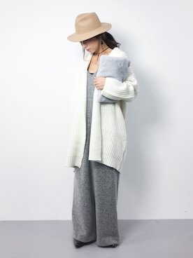 「ゆるニット」｜「アイテム（サロペット/オーバーオール）」を使った、..HK..さん（レディース・159cm）の秋コーディネート