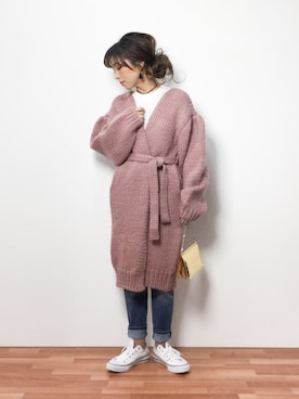 「SLY（スライ）のアイテム（その他アウター）」を使った、..HK..さん（レディース・159cm）の冬コーディネート