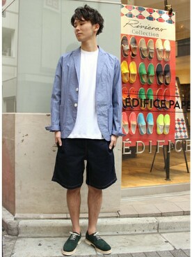 417 officialさん（メンズ・173cm）の春コーディネート