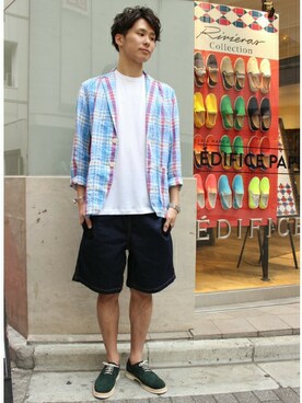 417 officialさん（メンズ・173cm）の春コーディネート