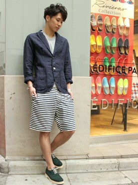 417 officialさん（メンズ・173cm）の春コーディネート