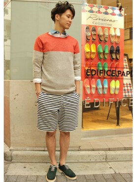 417 officialさん（メンズ・173cm）の春コーディネート