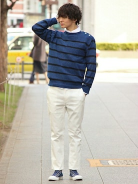 417 officialさん（メンズ・173cm）の春コーディネート