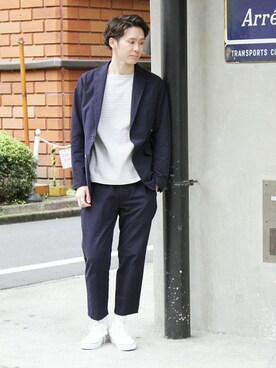 417 officialさん（メンズ・173cm）の春コーディネート