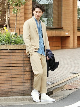 417 officialさん（メンズ・173cm）の春コーディネート