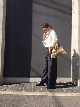 「アンゴラニット」｜SAAYA KOUZAWAさん（レディース・165cm）の秋コーディネート