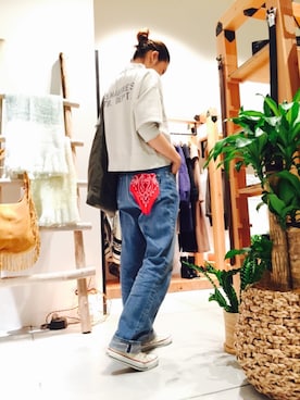 「TODAYFUL（トゥデイフル）のVintageトートバッグ（トートバッグ）」を使った、SAAYA KOUZAWAさん（レディース・165cm）の秋コーディネート