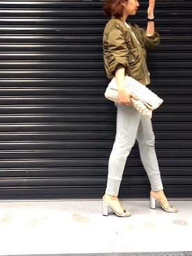 「TODAYFUL（トゥデイフル）のアイテム（MA-1）」を使った、SAAYA KOUZAWAさん（レディース・165cm）の冬コーディネート