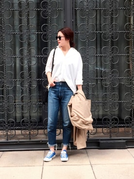 「JOURNAL STANDARD relume（ジャーナルスタンダード　レリューム）のアイテム（トレンチコート）」を使った、SAAYA KOUZAWAさん（レディース・165cm）の春コーディネート