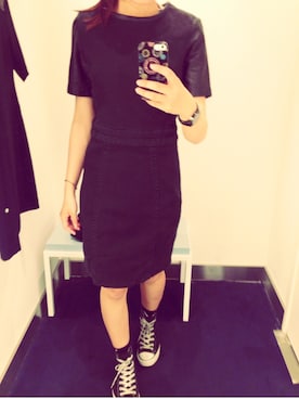 「Marc by Marc Jacobs（マークバイマークジェイコブス）のアイテム（ワンピース）」を使った、Rou Chen さん（レディース・163cm）の夏コーディネート