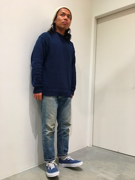 「マリン」｜「アイテム（ニットキャップ/ビーニー）」を使った、KOJIさん（メンズ・168cm）の秋コーディネート
