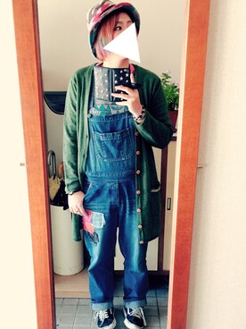 「仕事着」｜「アイテム（サロペット/オーバーオール）」を使った、yuki☺︎さん（レディース・164cm）の秋コーディネート