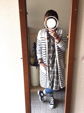 「新作」｜「アイテム（シャツワンピース）」を使った、yuki☺︎さん（レディース・164cm）の春コーディネート