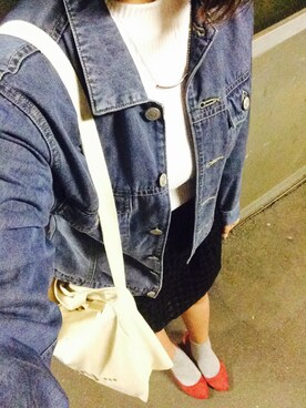 「イメチェン」｜「アイテム（ジャケット/アウター）」を使った、らいむさん（レディース・153cm）の秋コーディネート