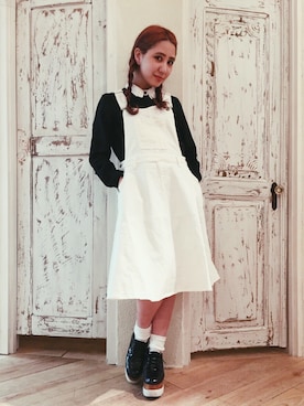 「Dolly&Molly（ドリー＆モリー）のアイテム」を使った、Manahaさん（レディース・155cm）の春コーディネート