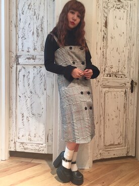 「Dolly&Molly（ドリー＆モリー）のアイテム」を使った、Manahaさん（レディース・155cm）の秋コーディネート