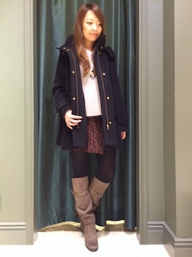 「Abahouse Devinette（ドゥヴィネット）のアイテム（その他アウター）」を使った、NANAさん（レディース・163cm）の秋コーディネート