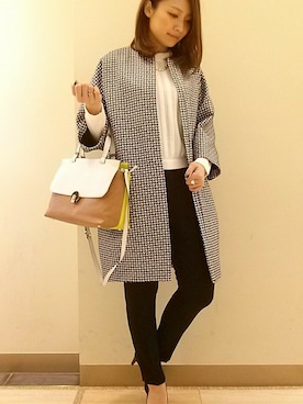 「Abahouse Devinette（ドゥヴィネット）のアイテム（その他アウター）」を使った、NANAさん（レディース・163cm）の春コーディネート