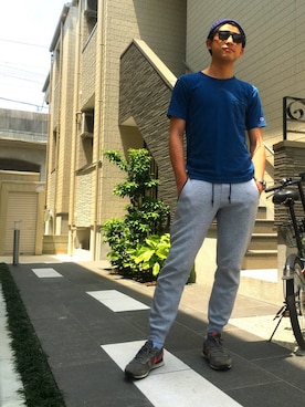 「SHIPS（シップス）のSA: コットン リブ ニットキャップ（ニットキャップ/ビーニー、ブルー系）」を使った、Ta2さん（メンズ・176cm）の春コーディネート